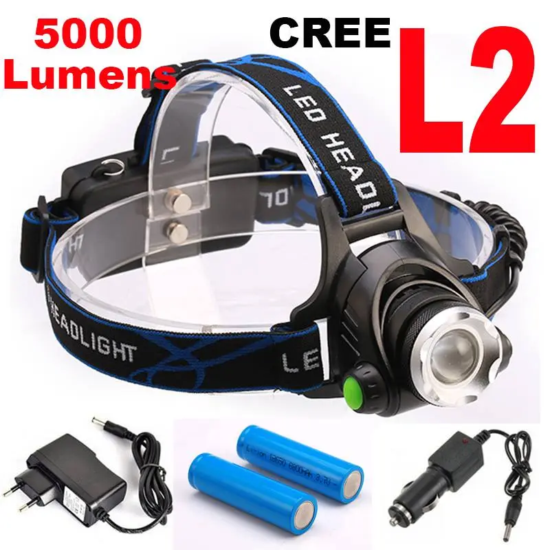 Rechargeable 5000 Lumen LED Headlamp