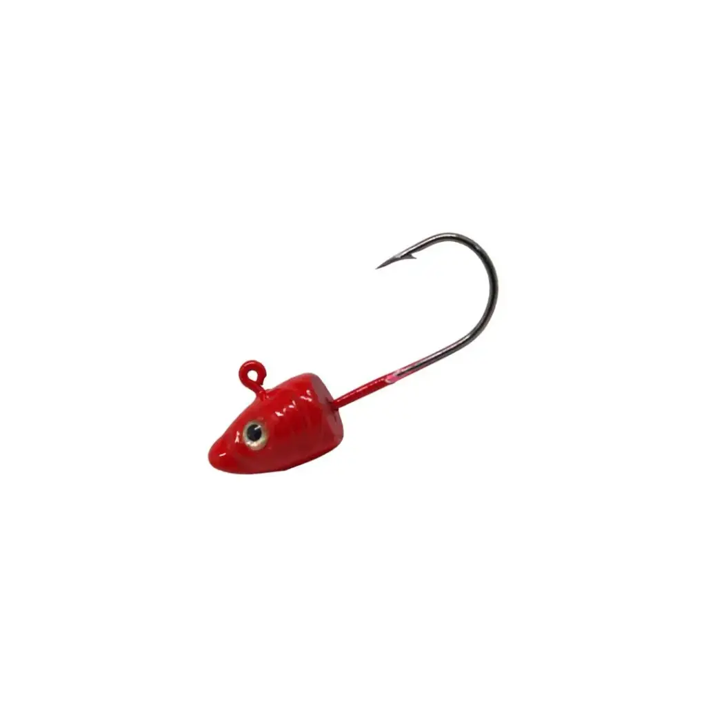 Red Bullet Head Jig Heads - Assorted Weights & Hook Sizes