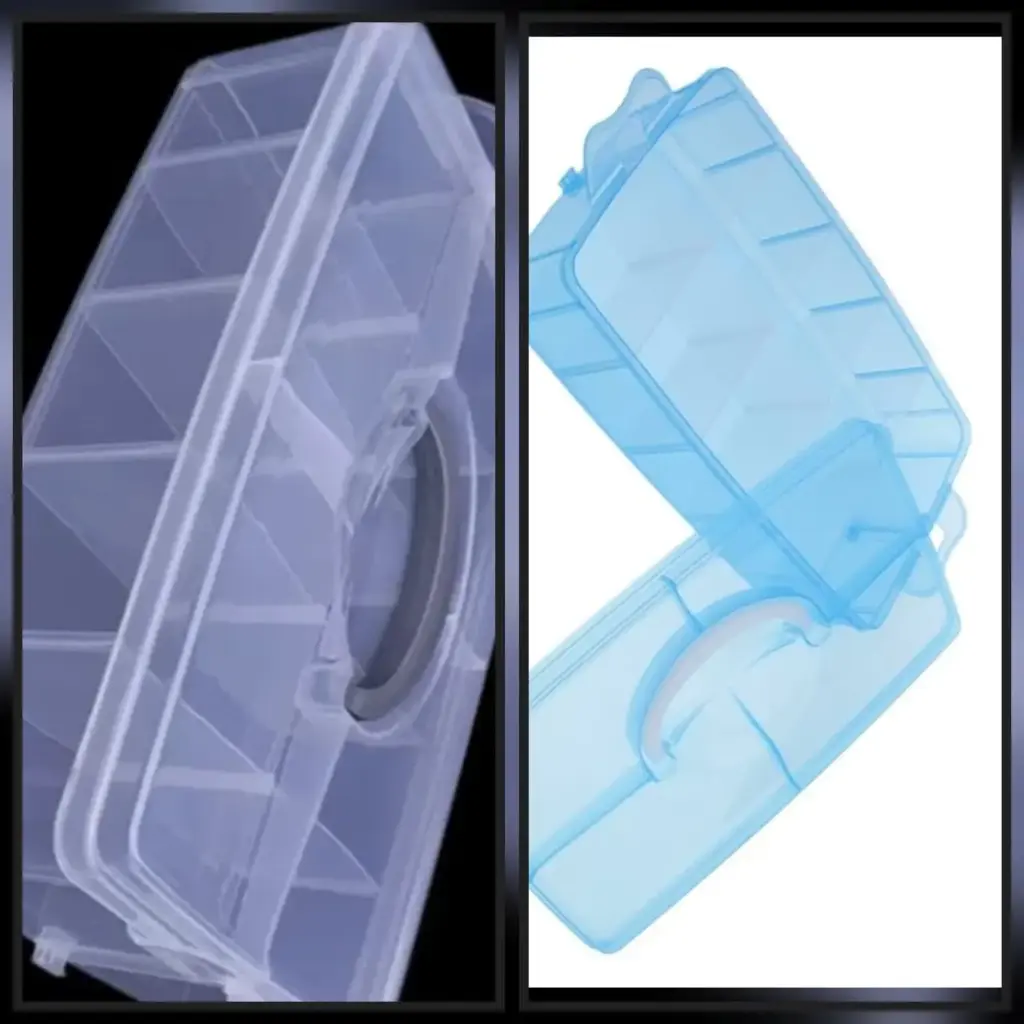 10 Grids Handheld Storage Box with a carry handle