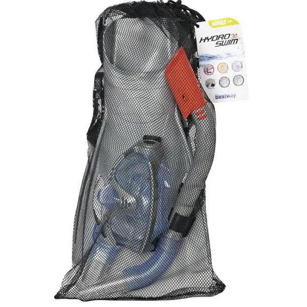 Bestway Hydro-Swim Meridian Adult Snorkel Set and Fins, One Size