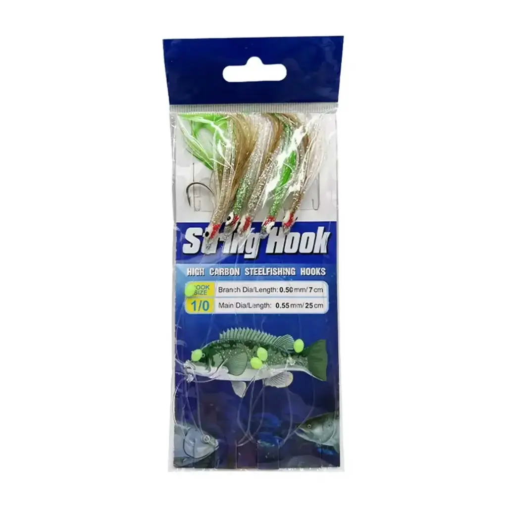 Luminous Octopus Sabiki Rig: Saltwater Feather Bait System