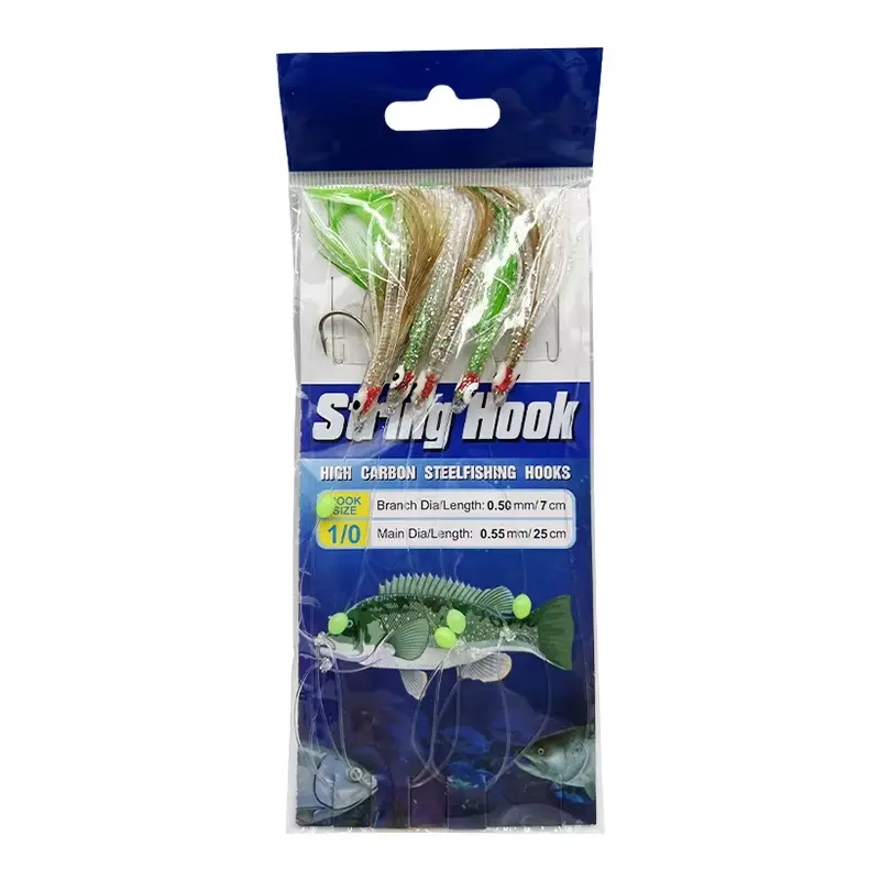 Luminous Octopus With Feathers Sabiki Bait Rigs for Saltwater