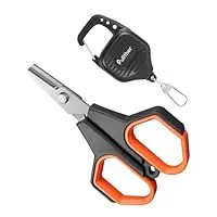 Fishing Scissors Stainless Steel Plier CUT Braid Line PE Wire Cutter With Retractable