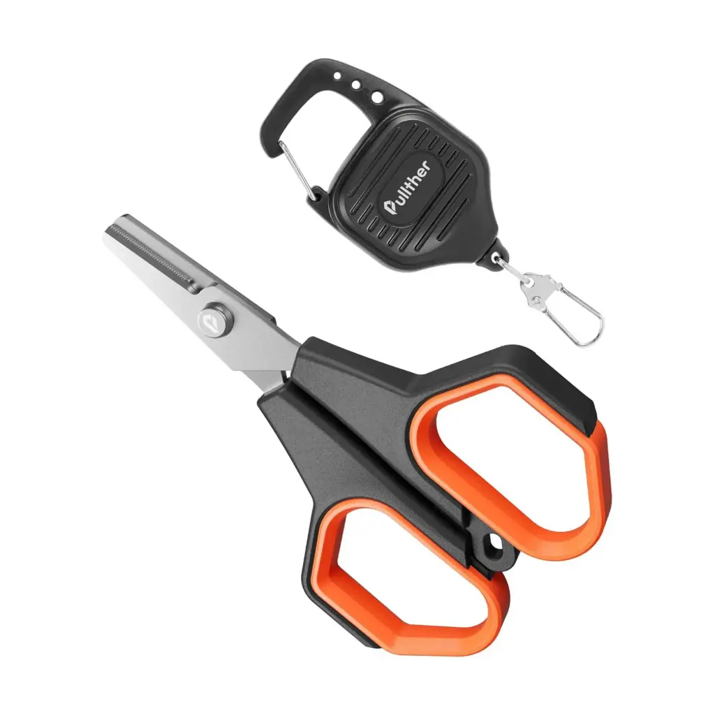 Stainless Steel Fishing Scissors & Retractable Zinger