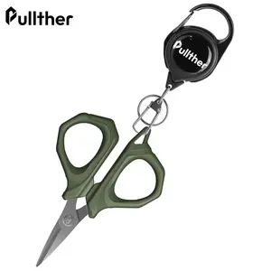 Fishing Scissors Stainless Steel Plier CUT Braid Line PEWire Cutter With Retractable 