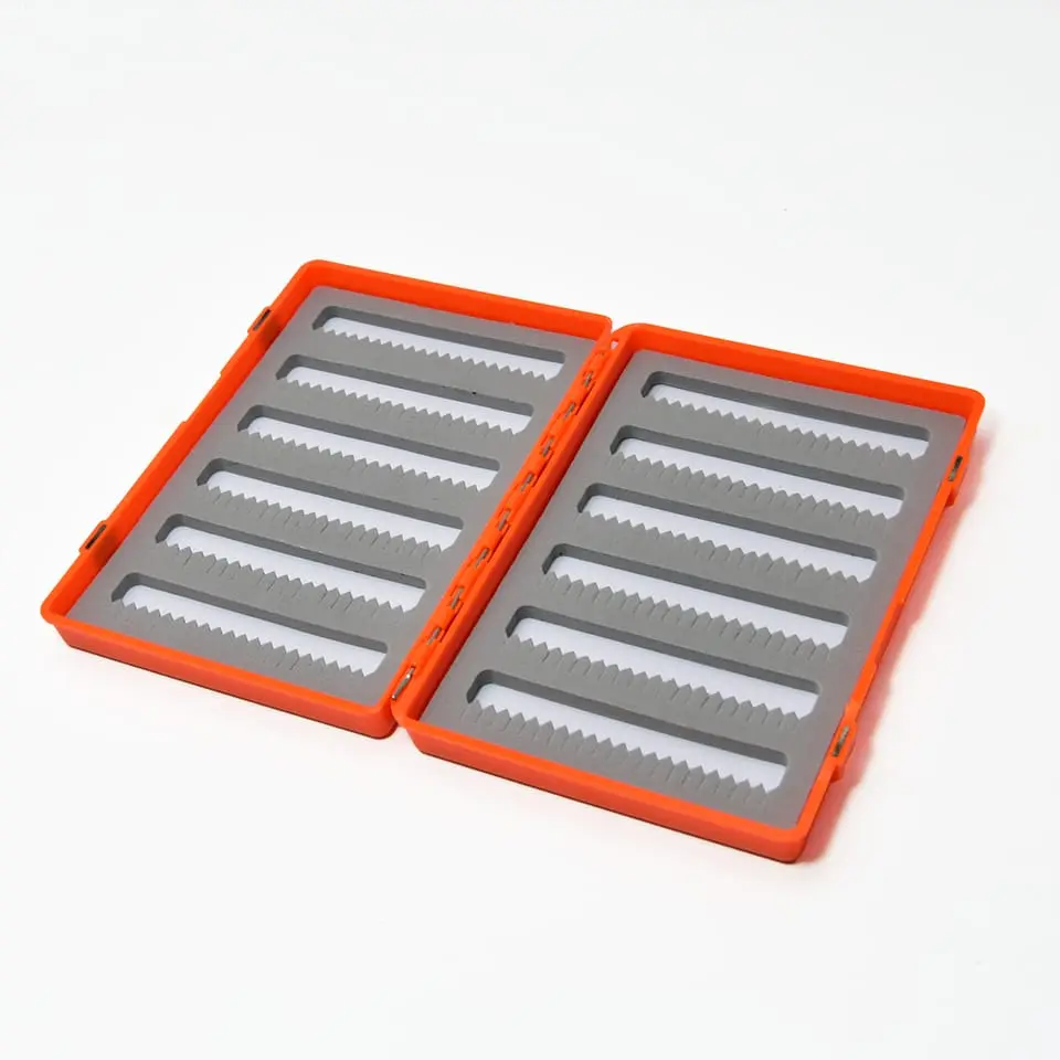 Portable Plastic Fishing Box with Slotted Sponge Pad
