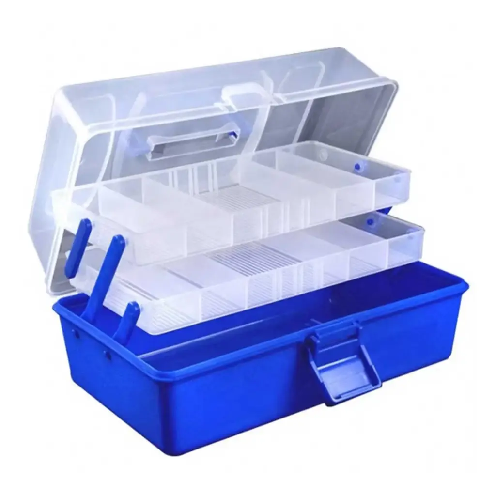 2 Layers Plastic Portage Storage Box (13")