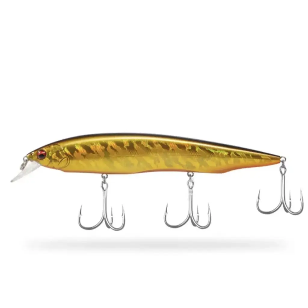 D1DT5012 03F Gold Floating Jerkbait 160mm 30g – Flat-Sided Pike & Sea Fishing Wobbler