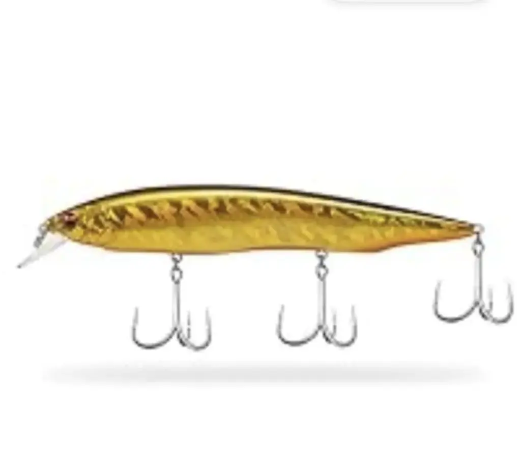 DT5012 03F Gold Floating Jerkbait 160mm 30g – Flat-Sided Pike & Sea Fishing Wobbler