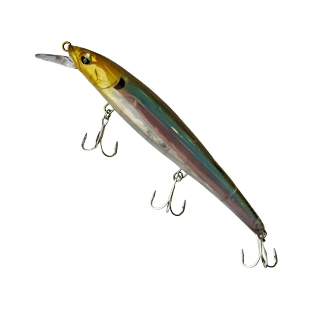 D1 DT5015 011 Gold Head Holographic Long-Casting Minnow 130mm 27g – Sinking Jerkbait Lure