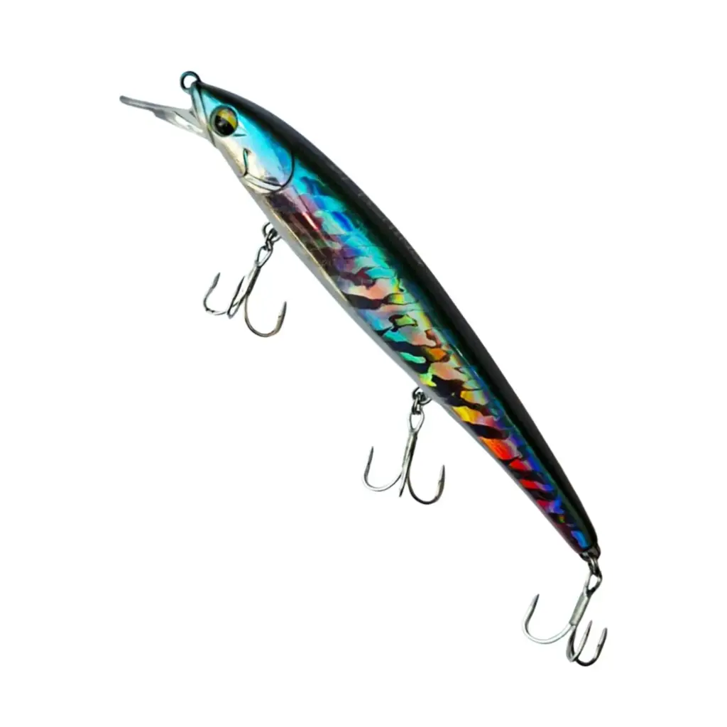 D1 DT5015 013 Black Holographic Long-Casting Minnow 130mm 27g – Sinking Jerkbait Lure
