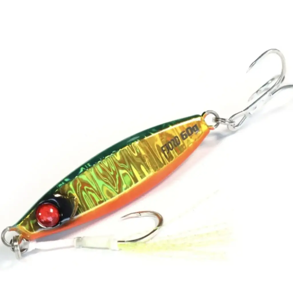 Fjord FJL6304 Metal Jig 60g – Colour 2# Green Gold Holographic Saltwater Lure