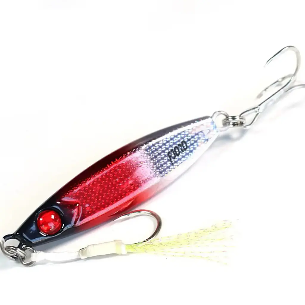 Fjord FJL6304 Metal Jig – Colour 3# Red Silver | 40g, 60g & 80g Saltwater Lure