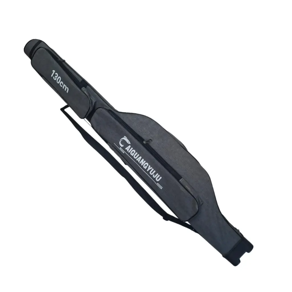 130cm Fishing Rod Carrying Bag – Portable Multi-Compartment Rod Case with Shoulder Strap