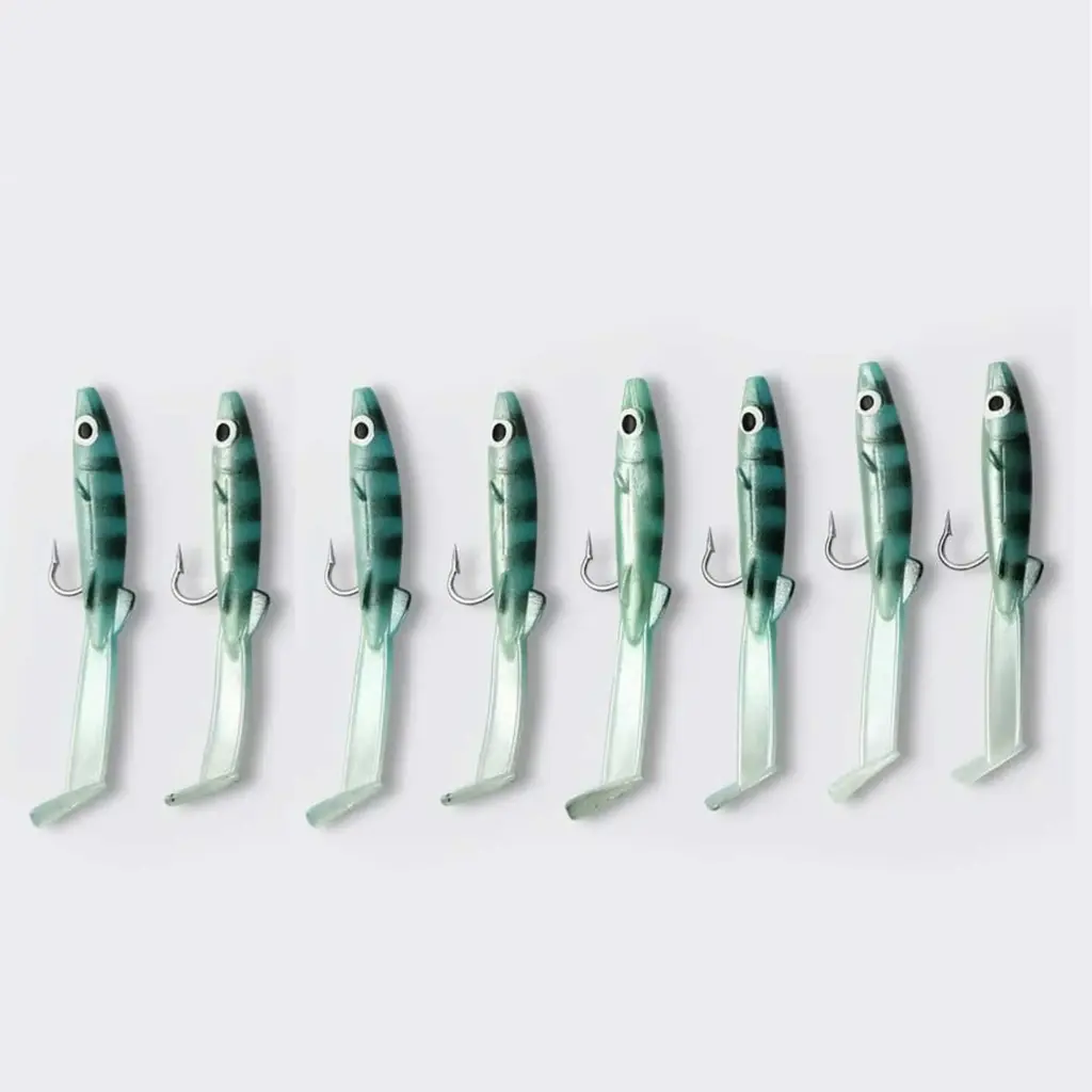 Soft Fishing Lure-Swimbait with Paddle Tail Realistic Fish for Saltwater Freshwater Fishing AR67-16# (55m 10pcs)(65m 8pcs)