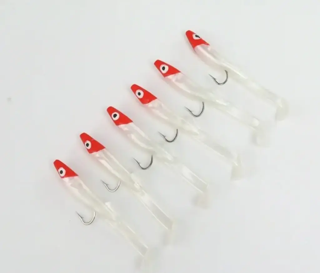 Soft Fishing Lure-Swimbait with Paddle Tail Realistic Fish for Saltwater Freshwater Fishing AR67-4# (55m 10pcs)(65m 8pcs)