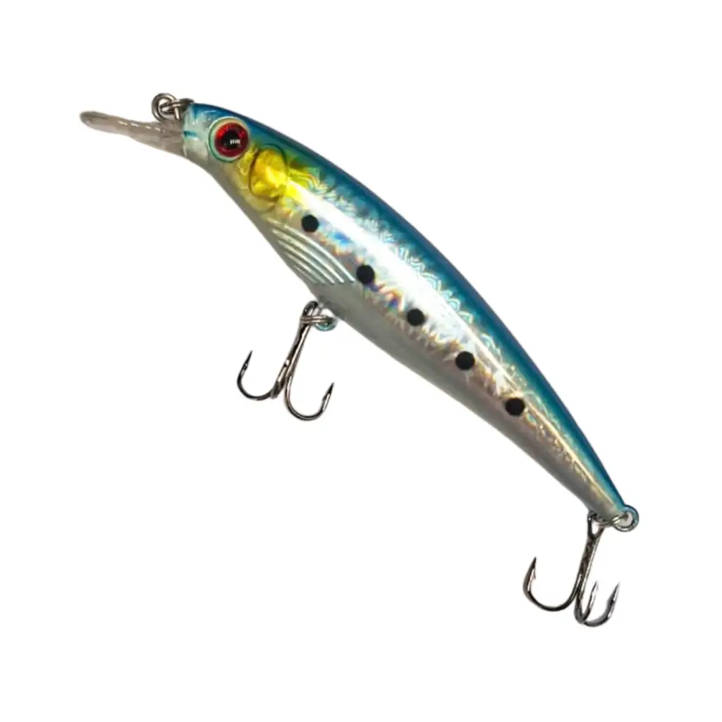 Premium Minnow Fishing Lure 11cm 15g - Har Bait with Treble Hooks for Saltwater & Freshwater Fishing (105)