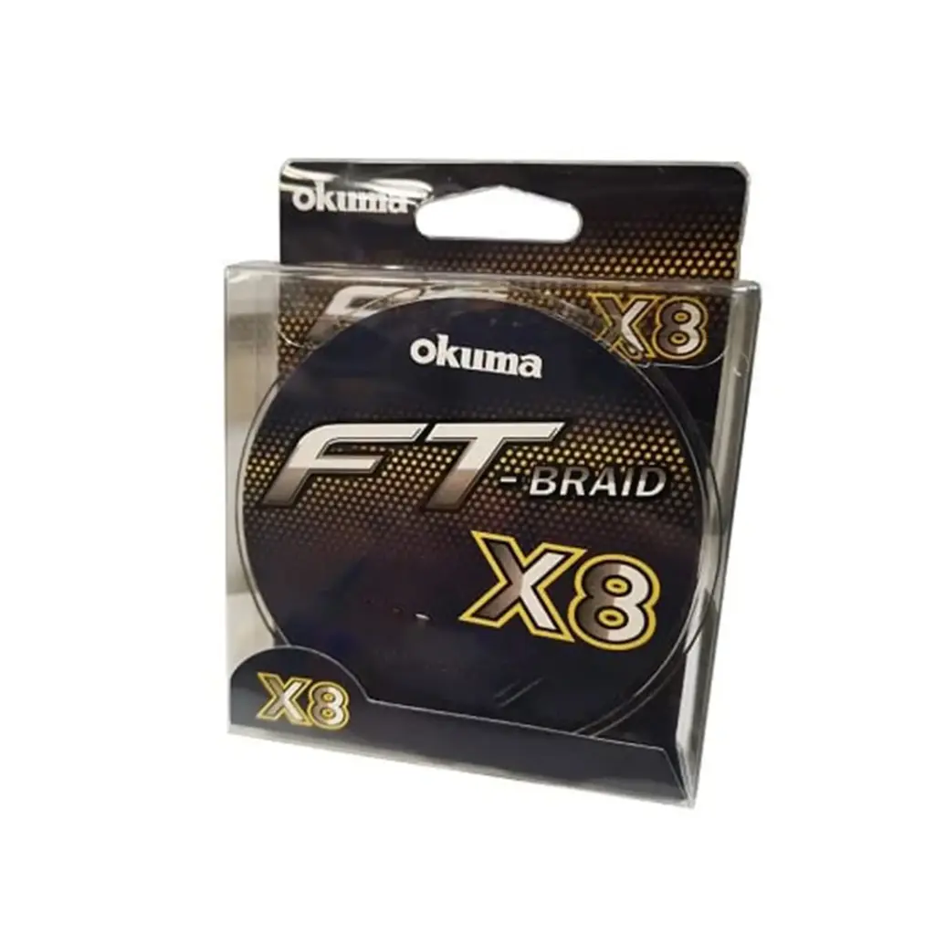 Okuma FT X8 Braided Fishing Line 300m – 8-Strand PE Braid for Freshwater & Saltwater Fishing