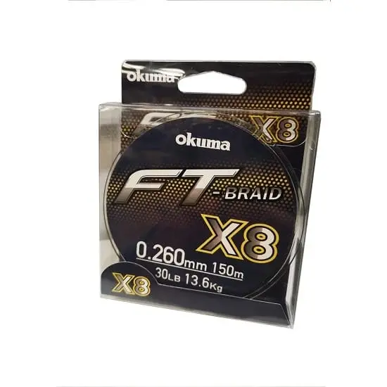 Okuma FT X8 Braided Fishing Line 150m 8- Strand PE Fishing Line