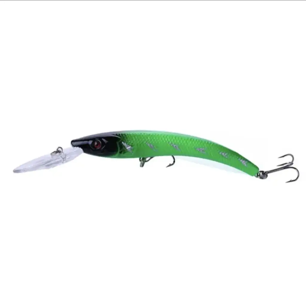 Deep Diving Minnow Fining Lure With Treble Hooks -Multi-Color Hard Bait for Saltwater and Freshwater Fihing