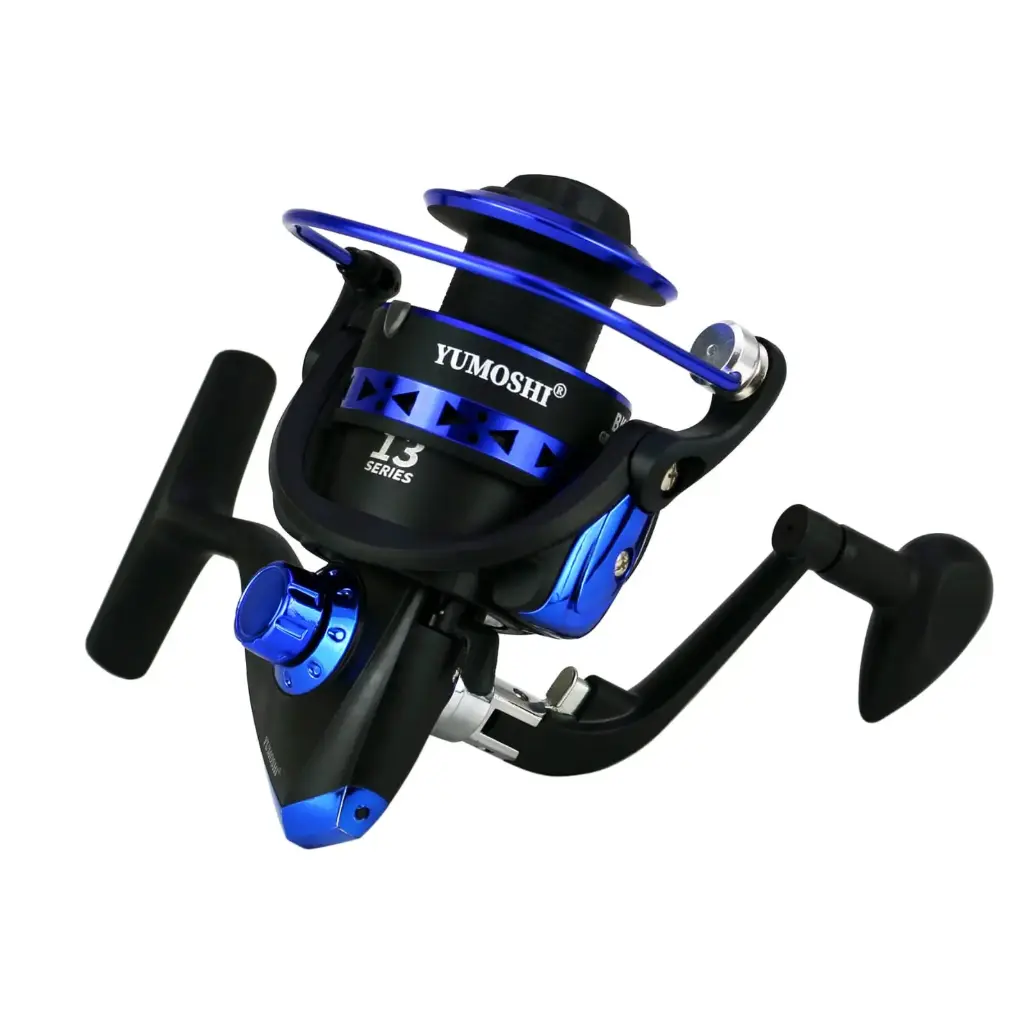 Yumoshi 13 Series Spinning Fishing Reel- Lightweight Durable Fishing Reel for Freshwater and Saltwater Fishing (BK)