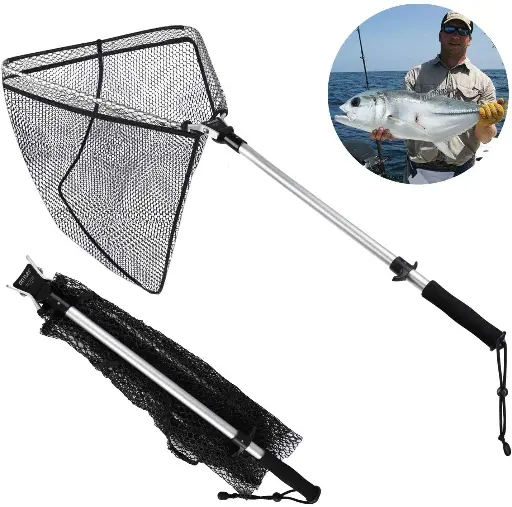 Portable Aluminum Fishing Net عب المنيوم