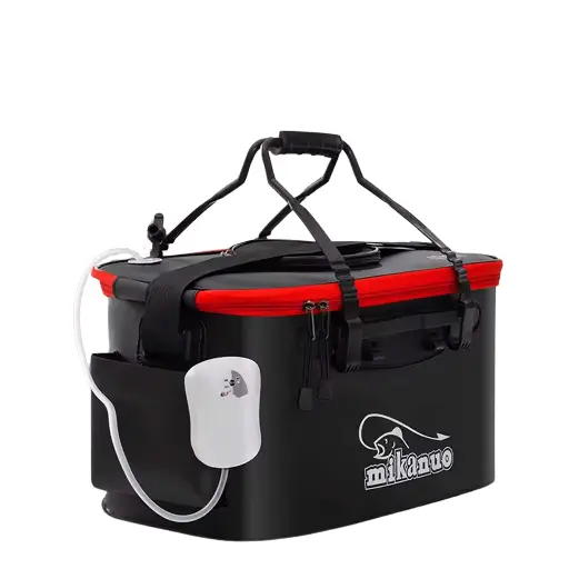 Mikanuo Foldable Fishing Bucket - Live Fish Container with Handle (50cm)