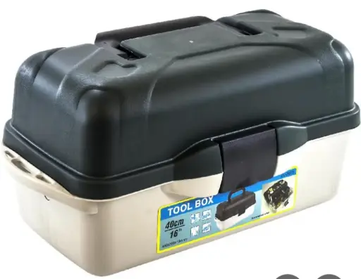 Portable 3 Layers Fishing Tackle Box 16''