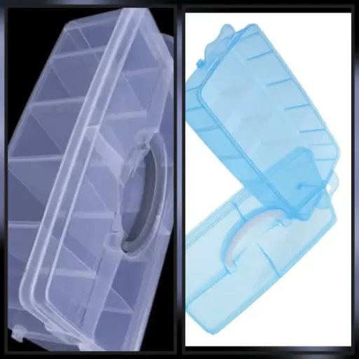 10 Grids Handheld Storage Box with a carry handle