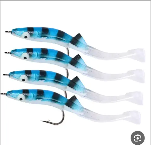 Soft Fishing Lure-Swimbait with Paddle Tail Realistic Fish for Saltwater Freshwater Fishing AR79-17# (55m 10pcs)(65m 8pcs)