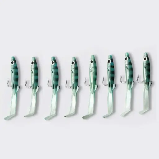 Soft Fishing Lure-Swimbait with Paddle Tail Realistic Fish for Saltwater Freshwater Fishing AR67-16# (55m 10pcs)(65m 8pcs)