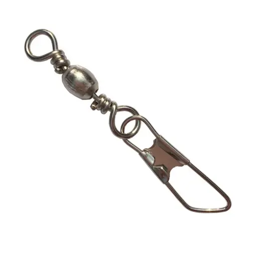 Ball Bearing Barrel Swivels with Snap Clips  