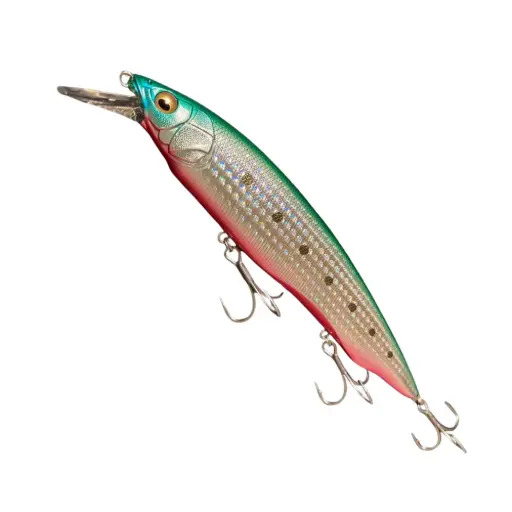 DT5012 15F Green Silver Pink Floating Jerkbait 160mm 30g – Pike & Sea Fishing Wobbler