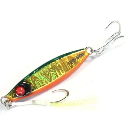 [E........] Fjord FJL6304 Metal Jig 60g – Colour 2# Green Gold Holographic Saltwater Lure